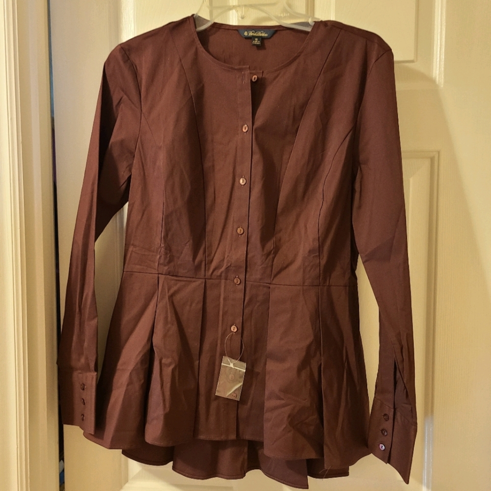 Brooks Brothers High Low Blouse
